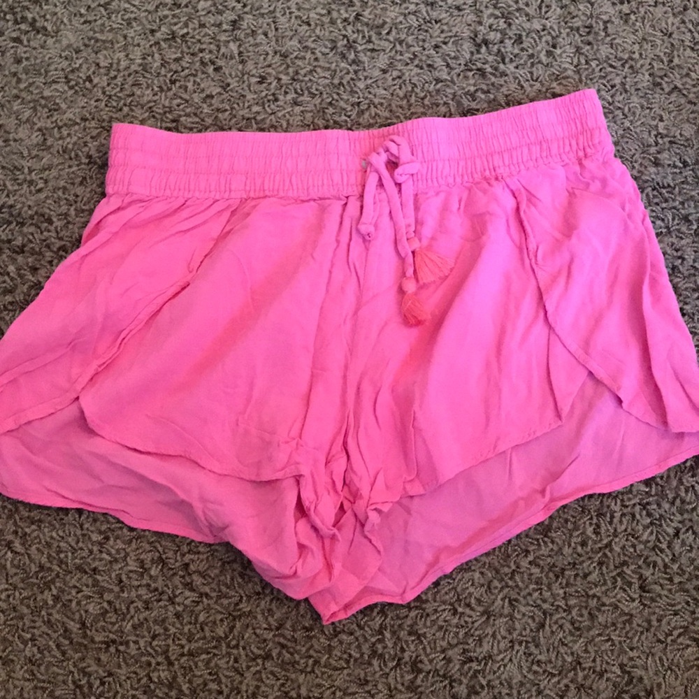 Aerie Pink Flowy Shorts Size Small